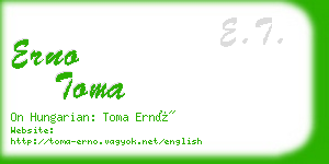 erno toma business card